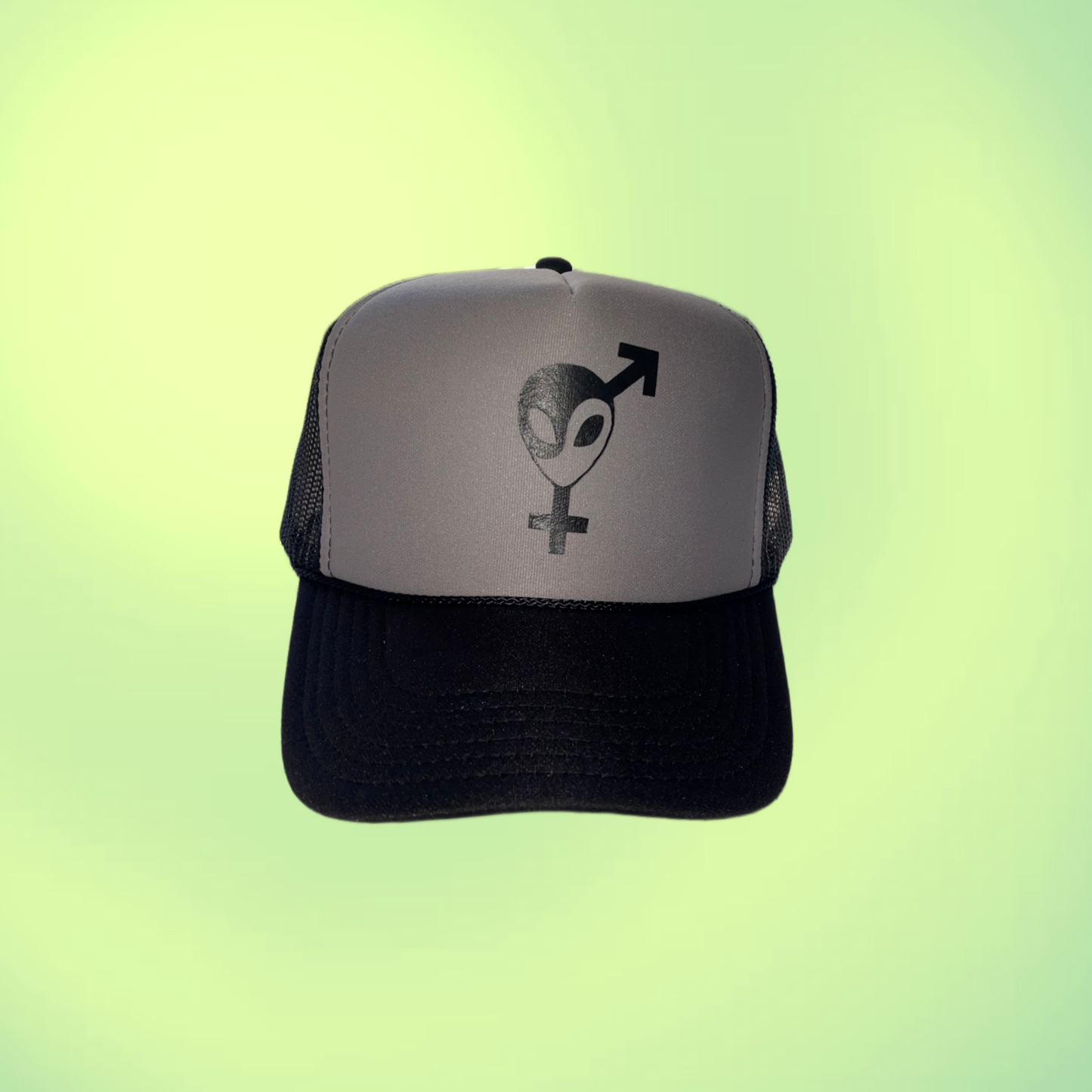 Charcoal Logo Trucker