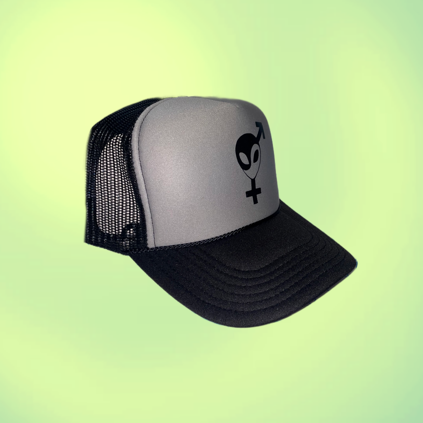 Charcoal Logo Trucker