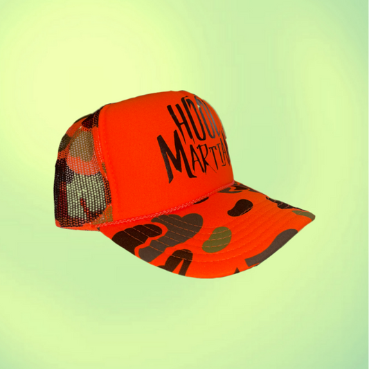 Orange Camo Hood Martian Trucker