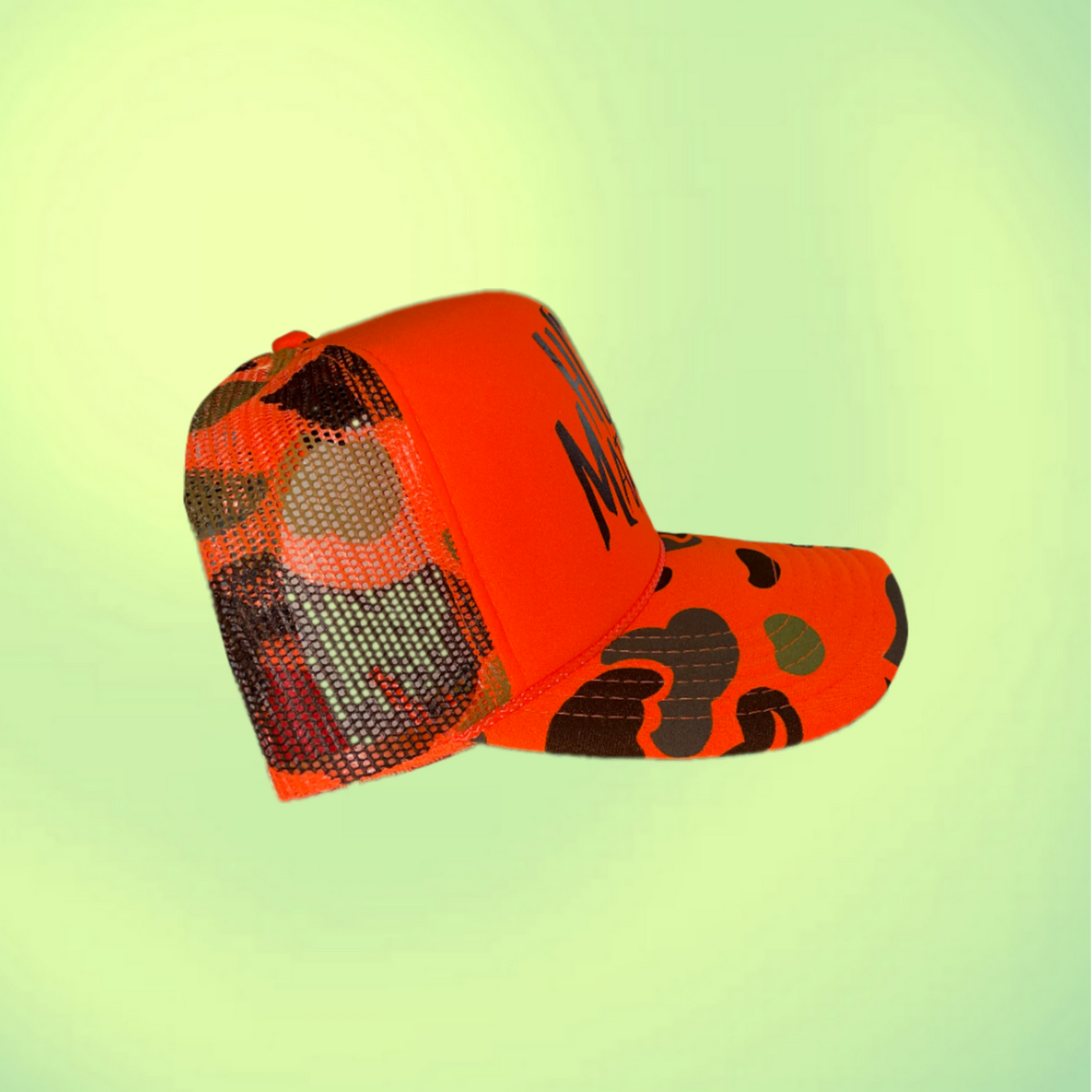 Orange Camo Hood Martian Trucker